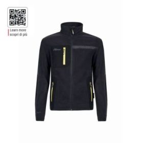 Upower Venus Sudadera Polar con Cremallera - Talla 3XL - Alta Transpirabilidad, Acabados Hot Press, Proteccion DPI1, Tres Bolsillos con Cremallera - Color Negro Carbon