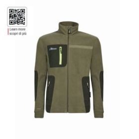 Upower Venus Sudadera Polar con Cremallera - Talla L - Alta Transpirabilidad, Acabados Hot Press, Proteccion DPI1, Tres Bolsillos con Cremallera - Color Verde Oliva