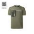 Upower Christal Camiseta Hombre con Termorregulacion Inteligente - Talla 2XL - Efecto Antimicrobiano, Detalles Reflectantes, Bolsillo con Cremallera, Proteccion DPI1 - Color Verde Oliva