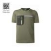 Upower Christal Camiseta Hombre con Termorregulacion Inteligente - Talla S - Efecto Antimicrobiano, Detalles Reflectantes, Bolsillo con Cremallera, Proteccion DPI1 - Color Verde Oliva