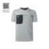 Upower Christal Camiseta Hombre con Termorregulacion Inteligente - Talla 3XL - Efecto Antimicrobiano, Detalles Reflectantes, Bolsillo con Cremallera, Proteccion DPI1 - Color Gris Claro