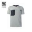 Upower Christal Camiseta T-Shirt Hombre - Talla 4XL - Termorregulacion Inteligente, Efecto Antimicrobiano, Detalles Reflectantes, Bolsillo con Cremallera, Proteccion DPI1 - Color Gris Claro