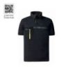 Upower Libra Polo Hombre Termorregulador - Talla 5XL - Tecnologia HeiQ Smart Temp, Antimicrobiano HeiQ Pure, Bolsillo con Cremallera, Banda Reflectante, Proteccion DPI1 - Color Negro Carbon