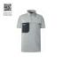 Upower Libra Polo Hombre Termorregulador - Talla 5XL - Tecnologia HeiQ Smart Temp, Tratamiento Antimicrobiano, Bolsillo con Cremallera, Banda Reflectante, Proteccion DPI1 - Color Gris Claro