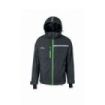 Upower Wink Chaqueta de Trabajo de Invierno - Talla 3XL - Acolchado de Grafeno, Impermeable, Capucha Fija Regulable, Multibolsillos, Detalles Reflectantes, Proteccion DPI1 - Color Gris Asfalto Verdoso