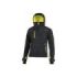 Upower Space Lady Chaqueta Softshell - Talla L - Membrana U-Tex, Repelente al Agua, a Prueba de Viento, Forro Micropolar, Capucha Desmontable, Bolsillos Avanzados, Proteccion DPI1 - Color Negro Carbon