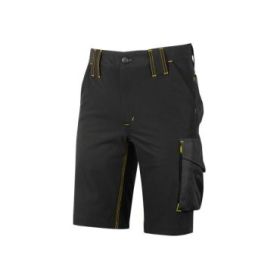 Upower Mercury Lady Pantalon Corto Elastico - Talla S - Repelente al Agua, Alta Transpirabilidad, Secado Rapido, Multiples Bolsillos Funcionales, Cintura Elastica, Proteccion DPI1 - Color Negro Carbon