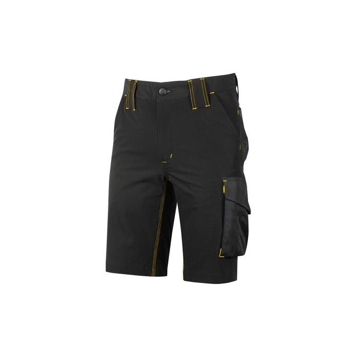 Upower Mercury Lady Pantalon Corto de Alta Calidad - Talla XS - Tejido U-4 Stretch, Repelente al Agua, Alta Transpirabilidad, Secado Rapido, Multiples Bolsillos, Proteccion DPI1, Slim Fit - Color Negro Carbon
