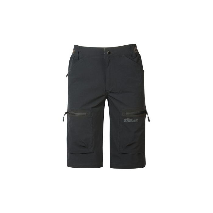 Upower Ares Bermudas de Trabajo con Corte Jogging - Talla 3XL - Multibolsillos con Cremallera y Velcro, Proteccion Lumbar, Cinta Reflectante, Impermeables - Color Gris Asfalto