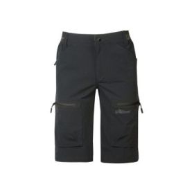 Upower Ares Bermudas de Trabajo con Corte Jogging - Talla S - Multibolsillos con Cremallera y Velcro, Proteccion Lumbar, Cinta Reflectante, Impermeables - Color Gris Asfalto
