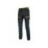 Upower Harmony Pantalones de Trabajo de Verano - Talla S - Tejido Elastico U-4 Way Stretch, Impermeables, Secado Rapido, Transpirables, Refuerzos Resistentes, Bolsillos Multiples, Detalles Reflectantes - Color Negro Carbon