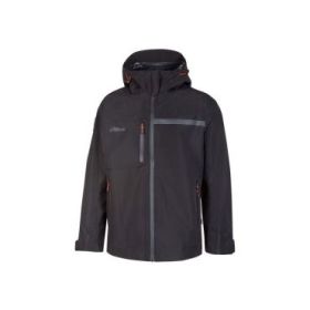 Upower Tutendo Chubasquero Impermeable Transpirable - Talla S - Grafeno Termorregulador, Bacteriostatico, Costuras Termoselladas, Capucha y Puños Regulables, Elementos Reflectantes - Color Negro