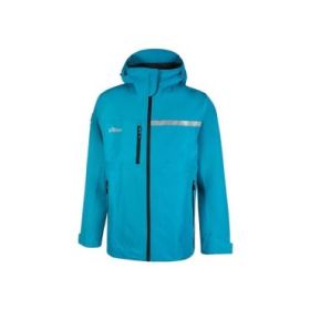 Upower Tutendo Chubasquero Impermeable con Grafeno - Talla L - Termorregulador, Bacteriostatico, Control de Olores, Capucha Ajustable, Costuras Termoselladas, Detalles Reflectantes - Color Verde Aguamarina