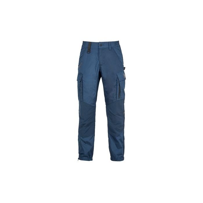 Upower Hike Pantalones Cargo Tecnicos - Talla 4XL - Estilo Jogging, Tejido Ripstop Elastico, Resistencia al Desgaste, Multiples Bolsillos, Refuerzos en Rodillas, Inserciones Reflectantes - Color Azul Marino