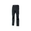Upower Ibiza Pantalon de Trabajo Confortable - Talla 4XL - Tejido Tecnico Elastico, Bolsillos Inteligentes, Cinturon Integrado, Detalles Reforzados, Cinta Reflectante, Triple Costura - Color Negro Carbon