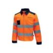 Upower Glare Chaqueta Funcional con Bolsillos Multifuncionales - Talla M - Puños y Cinturilla Ajustables, Rayas Reflectantes, Triple Costuras, Proteccion DPI2, Certificacion CE - Color Naranja Fluorescente