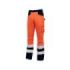 Upower Light Pantalon de Trabajo con Multiples Bolsillos - Talla M - Eslinga para Martillo, Cintura Elastica, Rodillas Preformadas, Detalles Reflectantes, Proteccion DPI2 - Color Naranja Fluorescente