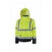 Upower Crafty Cazadora Bomber Alta Visibilidad - Talla M - Mangas Separables, Bandas Reflectantes, Antilluvia, Transpirable, Impermeable, Capucha Plegable, Proteccion DPI3 - Color Amarillo Fluorescente