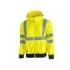 Upower Melody Sudadera Deportiva con Rayas Reflectantes - Talla S - Cremallera Central, Cuello Alto, Bolsillos Inferiores, Capuchon Desmontable, Proteccion DPI2 - Color Amarillo Fluorescente