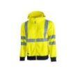 Upower Melody Sudadera Deportiva con Rayas Reflectantes - Talla S - Cremallera Central, Cuello Alto, Bolsillos Inferiores, Capuchon Desmontable, Proteccion DPI2 - Color Amarillo Fluorescente