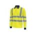 Upower Shine Polo de Manga Larga con Detalles Reflectantes - Talla 4XL - Cuello Cerrado, Ventilaciones Laterales, Banda para el Sudor, Proteccion DPI3, Alta Durabilidad - Color Amarillo Fluorescente