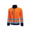 Upower Boing Chaqueta Polar con Cremallera Completa - Talla 2XL - Bolsillos con Cierre, Rayas Reflectantes, Proteccion DPI2, Durabilidad Hasta 50 Lavados, Material 100% Poliester - Color Naranja Fluorescente