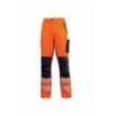 Upower Roy Pantalones de Alta Visibilidad Elasticos - Talla S - Tejido Stretch, Multiples Bolsillos con Cierre Zip, Cintura Elastica, Proteccion DPI2, Maxima Seguridad - Color Naranja Fluorescente