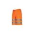 Upower Altair Bermuda de Trabajo - Talla S - Resistente Algodon y Poliester, Multiples Bolsillos, Cierre Antirayaduras, Refuerzos Lumbares, Cinta Reflectante, Ajuste Elastico - Color Naranja Fluorescente