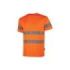Upower Mizar Camiseta de Trabajo Alta Visibilidad - Talla L - Bandas Reflectantes, Tejido Transpirable Nido de Abeja, Cinta Antisudor, Durabilidad Hasta 25 Lavados - Color Naranja Fluorescente