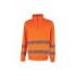 Upower Felis Sudadera de Trabajo con Aislamiento Termico - Talla S - Bandas Reflectantes, Media Cremallera, Mangas a Giro, Costuras Reforzadas, Alta Durabilidad - Color Naranja Fluorescente
