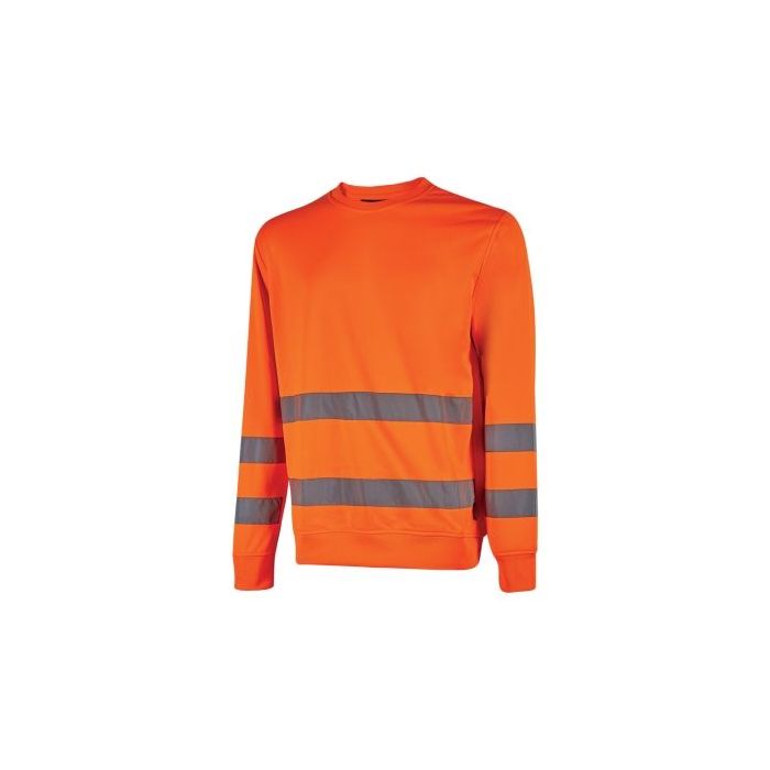 Upower Chara Sudadera de Trabajo - Talla 5XL - Alta Visibilidad, Bandas Reflectantes, Poliester Perchado, Ajuste Comodo, Resistente a Multiples Lavados, Seguridad Mejorada - Color Naranja Fluorescente