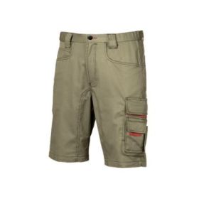 Upower Party Pantalon Corto Multifuncional - Talla 48 - Multiples Bolsillos, Cintura Ajustable, Costuras Reforzadas, Proteccion DPI1, Cierre de Cremallera Resistente - Color Arena