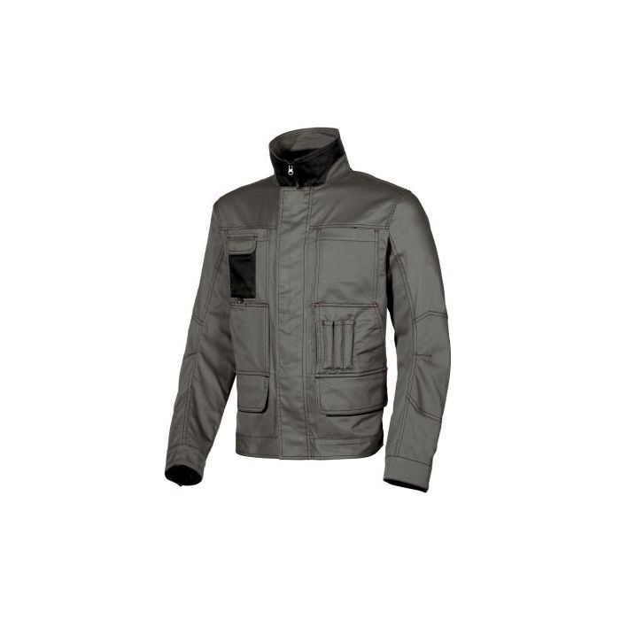 Upower Shake Chaqueta Profesional con Bolsillos Multifuncionales - Talla 4XL - Cierre de Seguridad, Ventilacion Malla 3D, Puños y Cintura Ajustables, Proteccion DPI1 - Color Gris Piedra