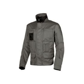 Upower Shake Chaqueta Profesional con Bolsillos Multifuncionales - Talla M - Cierre de Seguridad, Ventilacion Malla 3D, Puños y Cintura Ajustables, Proteccion DPI1 - Color Gris Piedra