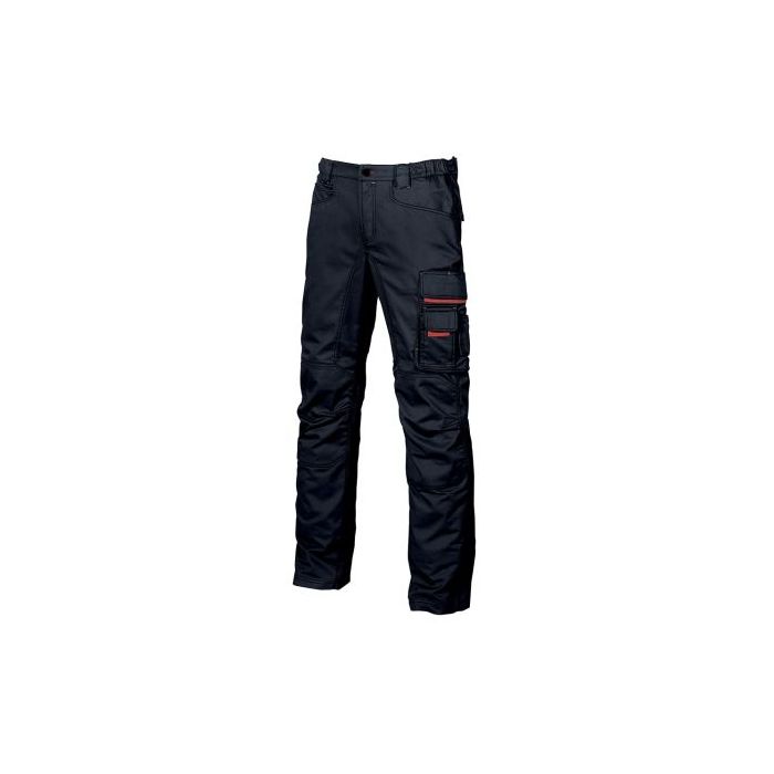 Upower Grin Pantalon de Trabajo con Forro de Franela - Talla 62 - Multiples Bolsillos, Cintura Ajustable, Refuerzos en Areas Clave, Proteccion DPI1, Cremalleras Resistentes - Color Azul Marino