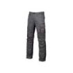 Upower Grin Pantalon de Trabajo con Forro de Franela - Talla 60 - Multiples Bolsillos, Refuerzos en Areas Clave, Cintura Ajustable, Proteccion DPI1, Costuras Reforzadas - Color Gris Meteorito