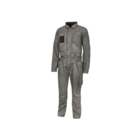 Upower Crisp Traje de Trabajo Resistente - Talla 60 - Cremallera Bidireccional, Multiples Bolsillos, Bandas de Aireacion, Puños Ajustables, Refuerzos en Codos y Rodillas, Proteccion DPI1 - Color Gris Piedra