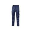 Upower Crazy Pantalones Cargo TC Stretch - Talla S - Bolsillos Multifuncionales, Refuerzo Poli-Oxford, Detalles Reflectantes, Cinturilla Elastica, Rodillas Preformadas, Proteccion DPI1 - Color Azul Oscuro Westlake