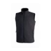 Upower Dublino Chaleco de Trabajo Soft Shell - Talla 5XL - Transpirable, Antiviento, Repelente al Agua, Multibolsillos con Cremallera, Ajuste Personalizado con Cordon - Color Negro Carbon