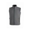 Upower Dublino Chaleco de Trabajo Soft Shell - Talla S - Transpirable, Antiviento, Repelente al Agua, Multibolsillos con Cremallera, Ajuste Personalizado con Cordon - Color Gris Oscuro