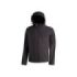 Upower Kyra Cazadora de Trabajo con Tejido Soft Shell - Talla M - Transpirable, Antiviento, Repelente al Agua, Capucha Desmontable, Mangas Preformadas, Elementos Reflectantes - Color Negro Carbon