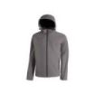 Upower Kyra Cazadora de Trabajo - Talla 3XL - Soft Shell Mechanical Stretch, Antiviento, Repelente al Agua, Capucha Desmontable, Bolsillos con Cierre, Elementos Reflectantes - Color Gris Oscuro