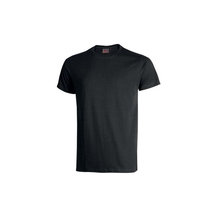 Upower Figi Camiseta de Trabajo Confortable - Talla S - Algodon Cardado, Cuello Elastico Acanalado, Cinta Para-Sudor, Proteccion DPI1 - Color Negro Carbon
