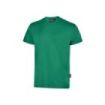 Upower Figi Camiseta de Trabajo de Algodon Cardado - Talla M - Suave y Duradera, Cuello Elastico Acanalado, Cinta Para-Sudor, Proteccion DPI1 - Color Verde Esmeralda