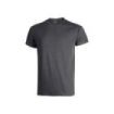 Upower Figi Camiseta de Trabajo - Talla S - Algodon Cardado, Cuello Elastico Acanalado, Cinta Para-Sudor, Proteccion DPI1 - Color Gris Meteorito