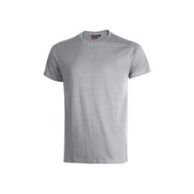 Upower Figi Camiseta de Trabajo de Algodon Cardado - Talla 3XL - Suavidad y Confort Prolongado, Cuello Elastico Acanalado, Cinta Para-Sudor, Proteccion DPI1 - Color Gris Plateado