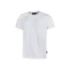 Upower Figi Camiseta de Trabajo de Algodon Cardado - Talla 2XL - Suavidad y Confort Prolongado, Cuello Elastico Acanalado, Cinta Para-Sudor, Proteccion DPI1 - Color Blanco