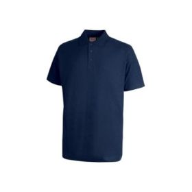 Upower Tonga Polo de Hombre de Algodon Pique - Talla M - Transpirable, Cuello con 3 Botones, Acabados en Canale, Refuerzos en Cuello y Hombros, Proteccion DPI1 - Color Azul Marino