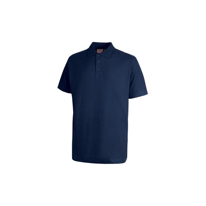 Upower Tonga Polo de Hombre de Algodon Pique - Talla S - Transpirable, Cuello con 3 Botones, Acabados en Canale, Refuerzos en Cuello y Hombros, Proteccion DPI1 - Color Azul Marino