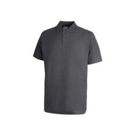 Upower Tonga Polo de Hombre de Algodon Pique - Talla M - Transpirable, Cuello con 3 Botones, Acabados en Canale, Refuerzos en Cuello y Hombros, Proteccion DPI1 - Color Gris Meteorito